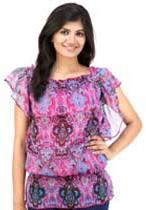 Chiffon Half Sleeve Top