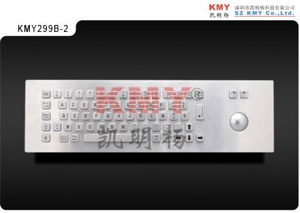 Self Service Kiosk Dustproof Metal Keyboard With Trackball