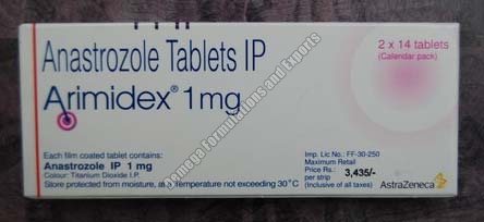Non-steroidal anastrozole tablets, Brand Name : Arimidex