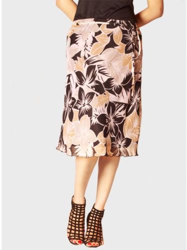 Uptown Galeria Printed Chiffon Skirt