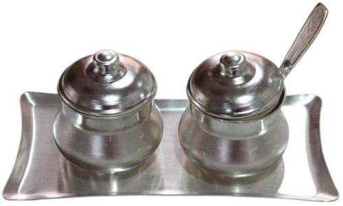 Silver Finish Plated Mukhwas Dryfruit Mouth Freshner Set