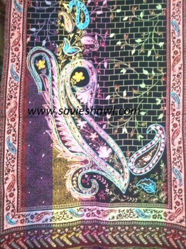 Printed Poly-wool Poly Wool Embroidered Shawls, Occasion : Winter