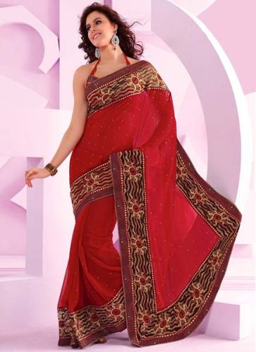 Chiffon Embroidered Saree