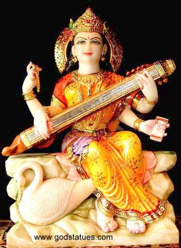 Marble Saraswati Mata Statues