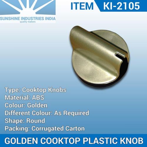 Round Shape Golden Cooktop Knob