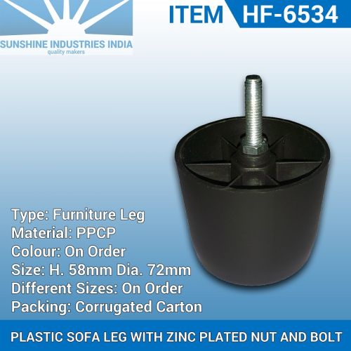 PPCP + ZINC ALLOY Plastic Sofa Leg