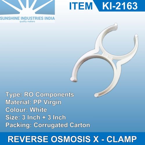 RO Membrane Housing X-Clamp 3.0 Inch, Color : White