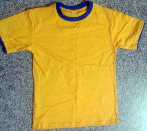 Yellow Half Sleeve Student T Shirt, Size : L, M, XL