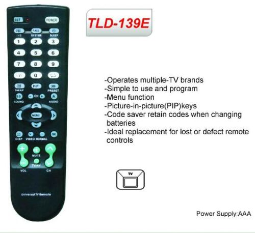 Abs Universal Remote Control, Brand Name : TLD or OEM for tv/dvb.....