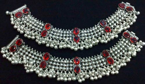 Silver anklets