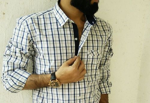 Mens Check Semi Casual Shirts, Size : M-38, L-40, XL-42, XXL-44