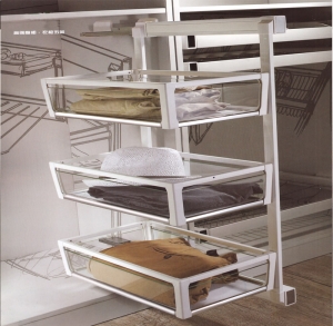 Soft Close 3 Tier Glass Basket