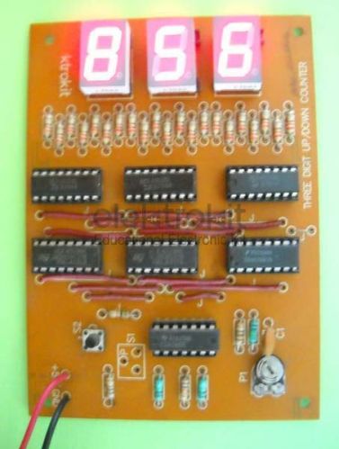 Three Digit Up Down Counter Circuit