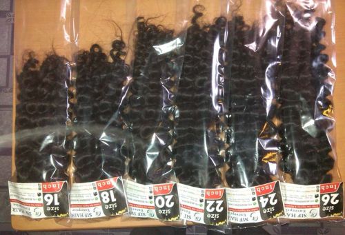 NEW BABY CURLY VIRGIN WEFT HAIR, Color : NATURAL BLACK