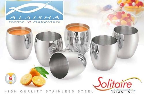 SOLITAIRE Stainless Steel Glass Set