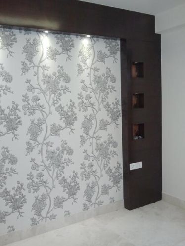 Silver Grey Designer Wallpaper