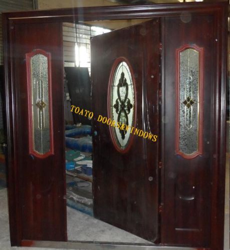 Steel Decorative Glass Door, Packaging Type : wood
