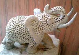 Marble Elephant Statue