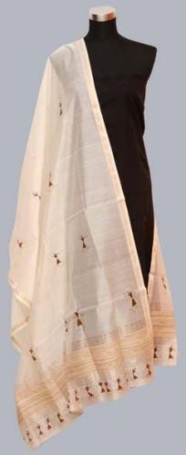 Hand Painted Maheshwari Silk Dupatta (Design No. D0003)