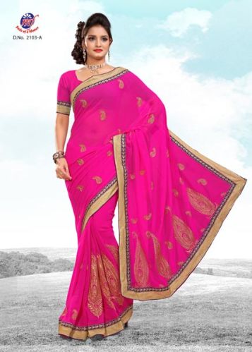 Faux Chiffon Saree