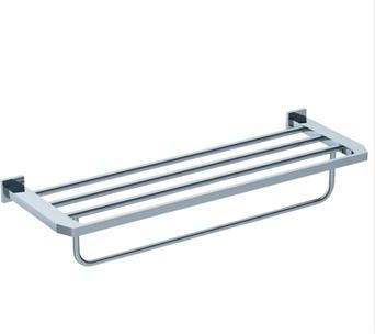 Wall Mount Brass Dual Towel Rack