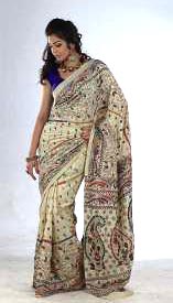 Kantha Stitch Saree