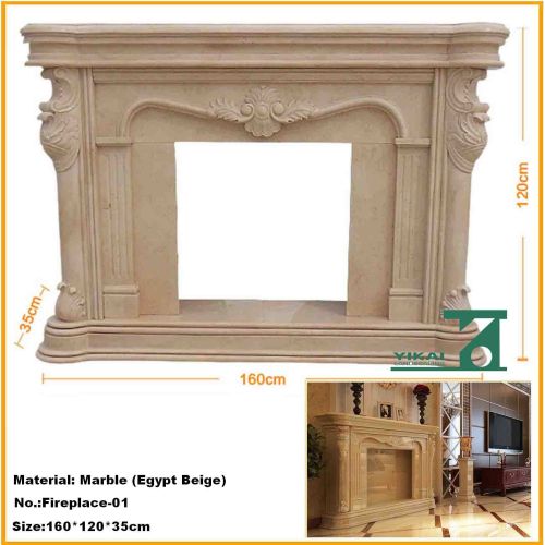 Stone Marble Hand Carved Fireplace, Packaging Type : beige