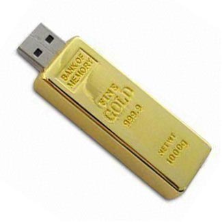 Golden USB Flash Drive