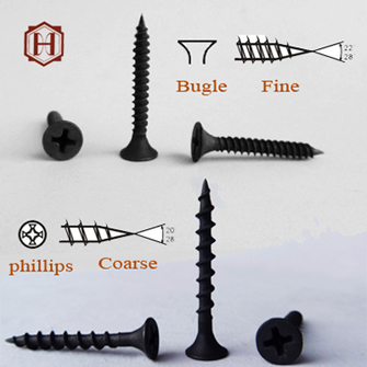 Black Phosphated Drywall Screws