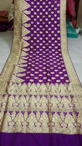 Traditional Banarasi Satin Silk Saree, Feature : Easy Wash