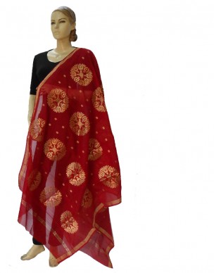 Chanderi Silk Stole, Length : 2.5 Meters