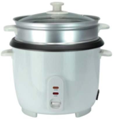 Steel Rice Cooker SSRC2801, Packaging Type : Silver, White