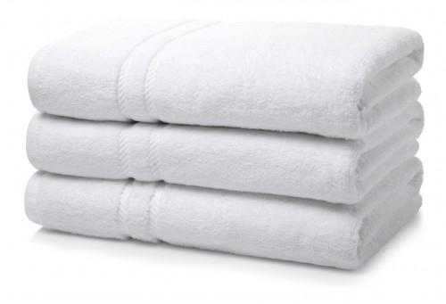 LORDS COTOON White Cotton Bath Towel, For LODGES, GUEST HOUSES ETC, Size : 27' X 54'