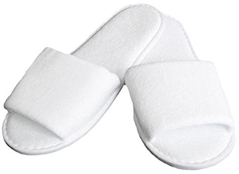 LORDS TOWELLING MATERIAL WHITE BATH SLIPPER