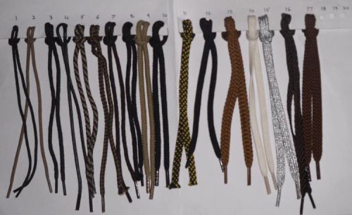 Plain Wax Shoelaces, Color : Black, Grey Etc.