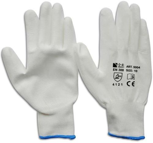 White PU Gloves 6-11