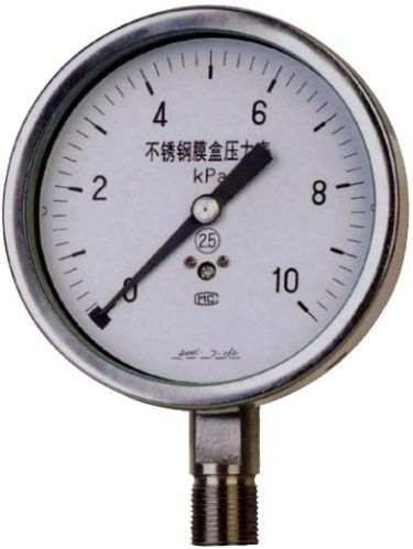 Ye-100b Stainless Diaphragm Pressure Gauge