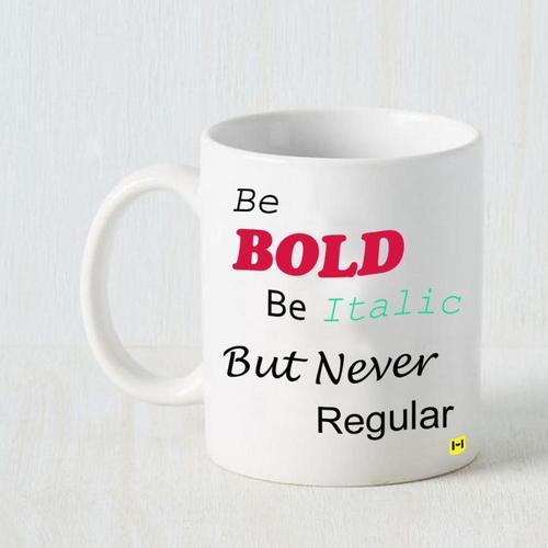 White Coffee Mug With Printed