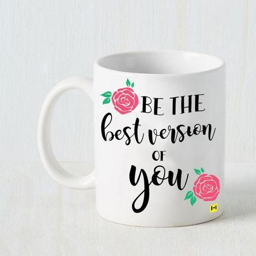 White Printed Coffee Mug