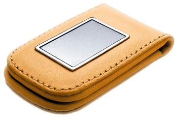 Legther or metal Leather Money Clip adjustable