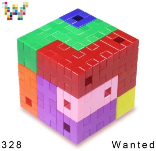 Bricks Building Block Toy, Unique Soma Cube Puzzle Block Construction Set