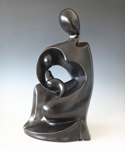 Resin Mother N Son Statue 12.5x20x38cm