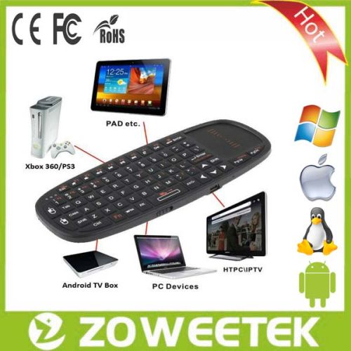 TPU keys+Plastic shell Wireless Keyboard, Packaging Type : black