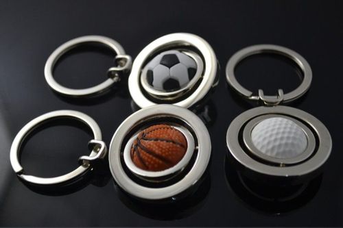 Basketball Metal Keychain