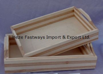 Wooden Trays With Handles