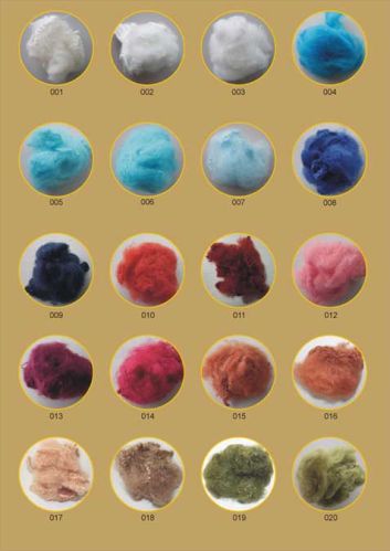 Dyed polyester staple fiber, Grade : Agrade, Virgin, recycle