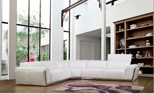 L Shape Leather Sofa, Packaging Type : White
