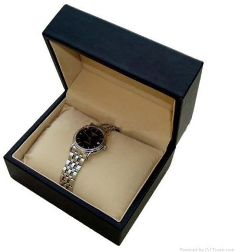 Leather Plastic Watch Box, Packaging Type : black