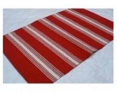 Rectangular Cotton Fancy Red Durries, For Home, Hotel, Size : 45x35inch, 50x40inch