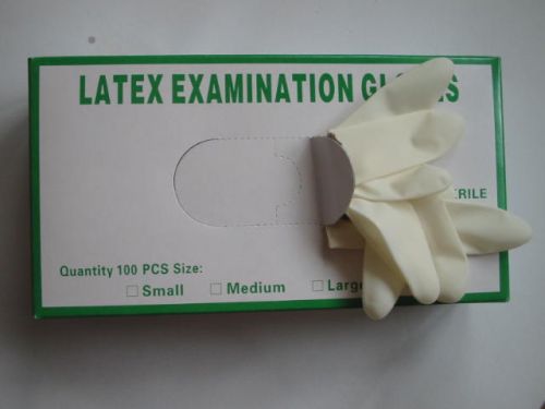 Latex Examination Gloves, Packaging Type : White
